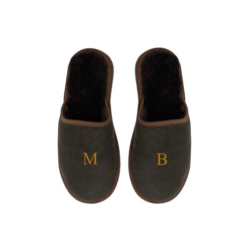 Sheepskin Slippers (Chocolate) SIZES 40-45 EU (MENS) - Customer's Product with price 140.00 ID pNxltOagcLa2XUqrrXwnV4A9